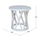 International Concepts Round Ceylon End Table, 24 in W, 24 in L, 24 in H, Wood, White OT08-46ER - alternate 2